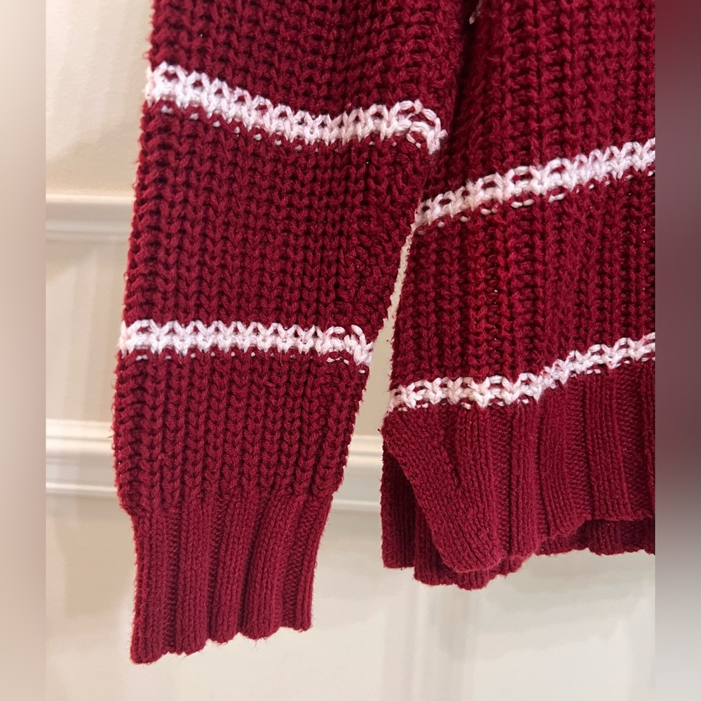 American Eagle Outfitters Chunky Knit Striped Crewneck Sweater! Size Medium. - Picture 3 of 11